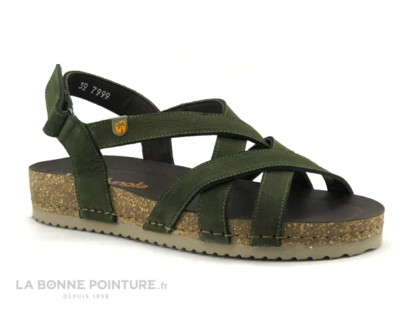 REMISE Jungla 7999 Forest Prado – Sandale Femme En Cuir Vert 6