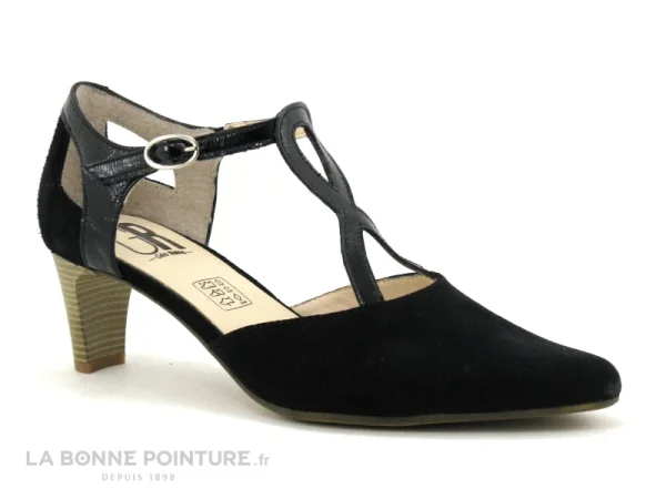 Geo Reino NOEMIE Noir – Escarpin Avec Bride Fermee à prix réduits 1