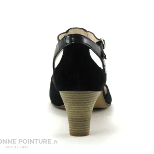 Geo Reino NOEMIE Noir – Escarpin Avec Bride Fermee à prix réduits 15