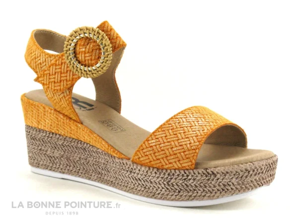 boutiqued pas cher Geo Reino VIABE Orange – Nu-pieds Talon Compense 1