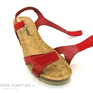 Carla Tortosa 53202 Croco Rouge – Sandale Talon Compense soldes en ligne 17