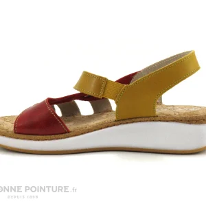 Fly Flot FRAGONY Rouge Ocre Vert – Nu-pieds Confort Femme REMISE 13