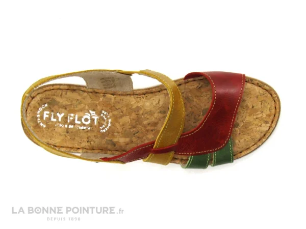 Fly Flot FRAGONY Rouge Ocre Vert – Nu-pieds Confort Femme REMISE 7