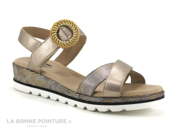 à prix d'occasion Geo Reino MAGNABE Taupe – Sandale Femme Semelle Compensee 6