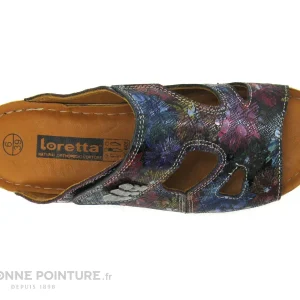 Promotio de vente Loretta 6442PH Mule Cuir Femme – Black Floral 19