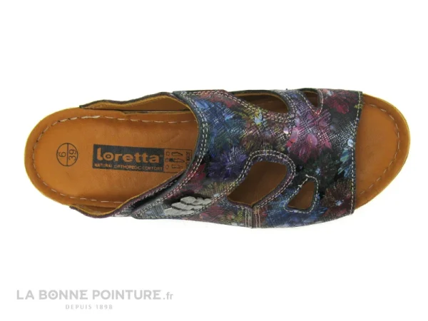 Promotio de vente Loretta 6442PH Mule Cuir Femme – Black Floral 7