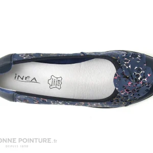 Inéa Inea SURI Cherry Marine – Escarpin Confort Bleu Marine – Talon Compense à prix réduits 19