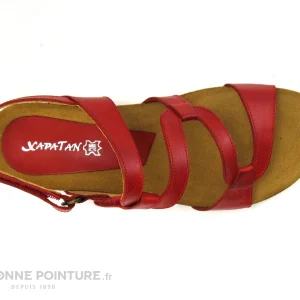 acheter Xapatan 2164 Rouge – Sandale Femme – Petit Talon Compense 19