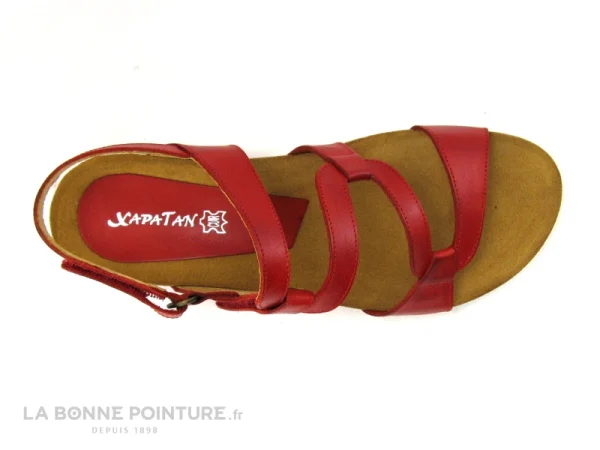 acheter Xapatan 2164 Rouge – Sandale Femme – Petit Talon Compense 7