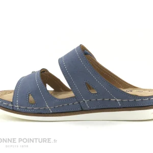 pas cher marque Moran’s Morans BRIEC Bleu – Mule Femme Reglable Avec Velcro 8