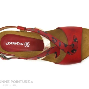 Xapatan 1528 Rojo – Sandale Femme Cuir Rouge pas cher en ligne 16