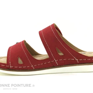 Moran’s Morans BRIEC Rouge Fonce – Mule Femme Avec Bride Velcro magasin en ligne france 11