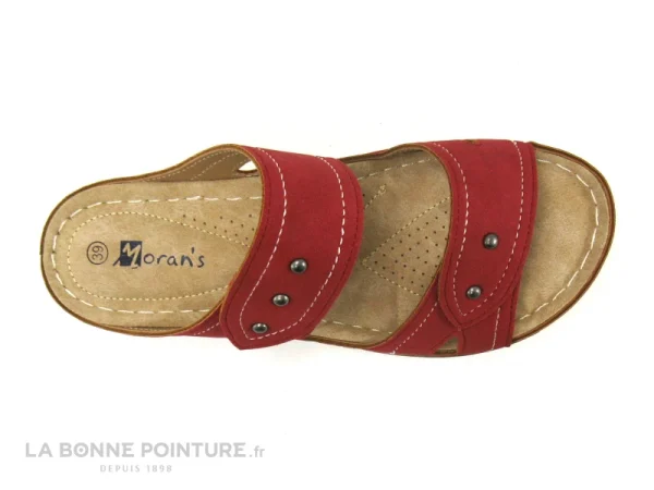 Moran’s Morans BRIEC Rouge Fonce – Mule Femme Avec Bride Velcro magasin en ligne france 5