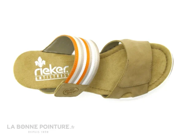 pas cher en vente Rieker 67490-60 Morelia Sand – Mule Beige Reglable – Semelle Compensee 6