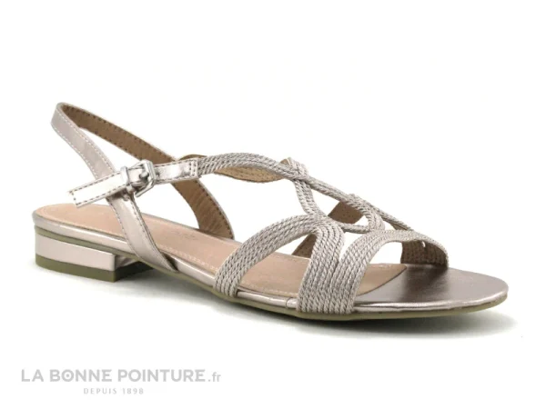 soldes officiel Marco Tozzi 2-28185-26 Rose Metallic – Sandale Rose Femme 1