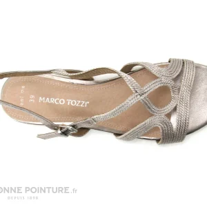 soldes officiel Marco Tozzi 2-28185-26 Rose Metallic – Sandale Rose Femme 10