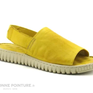 achat pas cher Karyoka MICK Jaune – Sandale Femme Cuir Jaune 17