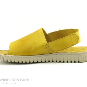 achat pas cher Karyoka MICK Jaune – Sandale Femme Cuir Jaune 13