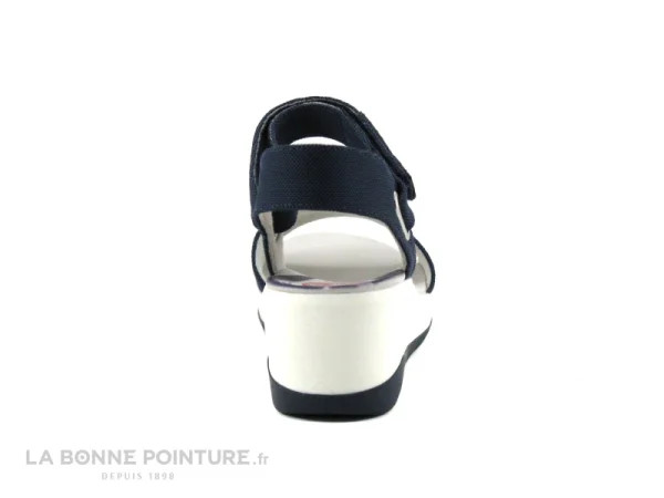 Jana 8-28761-20 Navy – Sandale Bleu Marine Femme – Talon Compense en vente 5