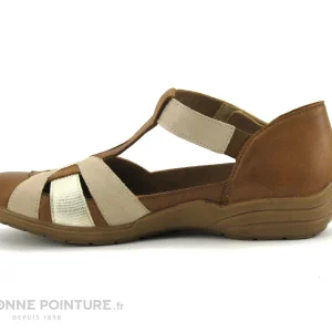 outlet soldes Remonte R7601-24 Marron – Beige – Sandale Bout Ferme – Femme 12