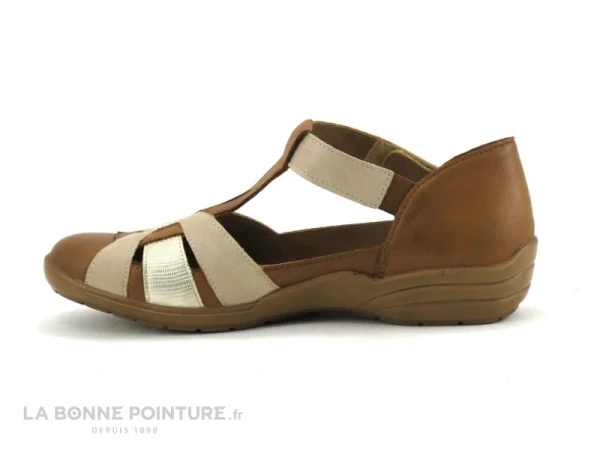 outlet soldes Remonte R7601-24 Marron – Beige – Sandale Bout Ferme – Femme 4