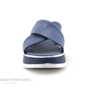 Agora PAIMPOL Jeans – Mule Compensee Bleu Jeans – Brides Croisees dernière tendance 10