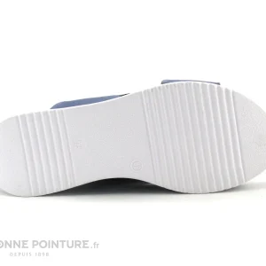 Agora PAIMPOL Jeans – Mule Compensee Bleu Jeans – Brides Croisees dernière tendance 18