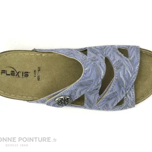 Retour Facile et Gratuit Patrizia Flex Is PADULA Ceruleo – Mule Femme Cuir Velours Bleu 2 Velcros 10