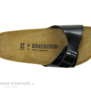 Birkenstock MADRID Birko Flor Vernis Noir – BK040303 – Mule Femme luxe soldes 13