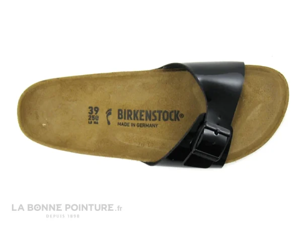 Birkenstock MADRID Birko Flor Vernis Noir – BK040303 – Mule Femme luxe soldes 5