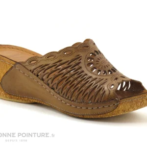 Karyoka GENI Marron – Mule Femme – Talon Compense REMISE allant 19