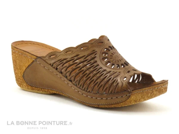 Karyoka GENI Marron – Mule Femme – Talon Compense REMISE allant 7