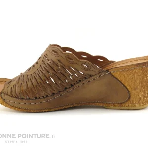 Karyoka GENI Marron – Mule Femme – Talon Compense REMISE allant 13