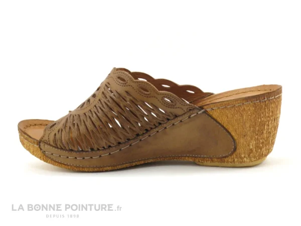 Karyoka GENI Marron – Mule Femme – Talon Compense REMISE allant 4