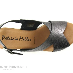 Patricia Miller 3243 Gris Plomb – Sandale Talon Compense à prix très bas 19