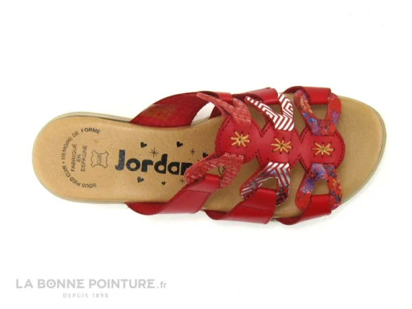 Jordana 35 Rouge – Mule Femme Semelle Compensee à prix réduits 6