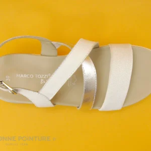 mode Marco Tozzi Premio 2-28520-28 Blanc Argent – Sandale Femme 13