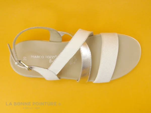 mode Marco Tozzi Premio 2-28520-28 Blanc Argent – Sandale Femme 5