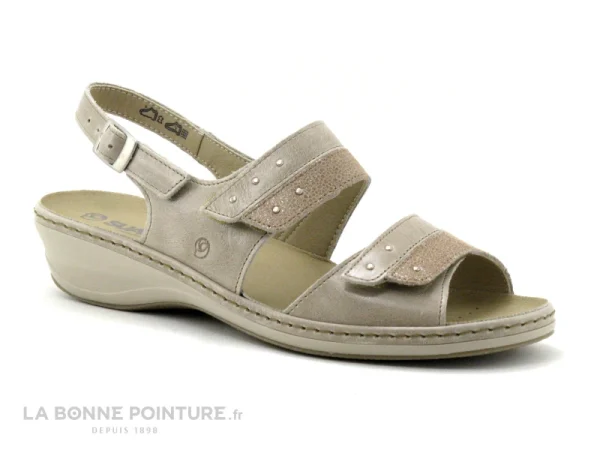 pas cher Suave 934PS Sesame Tan – Sandale Cuir Femme 1