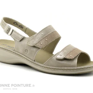 pas cher Suave 934PS Sesame Tan – Sandale Cuir Femme 15