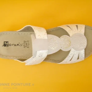 Moran’s Morans MELIANDE Blanc Python – Dessus Perles – Mule Femme Distributeur Officiel 10