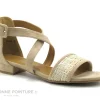 pas cher en vente The Divine Factory QL4640 Beige – Sandale Avec Contrefort 23