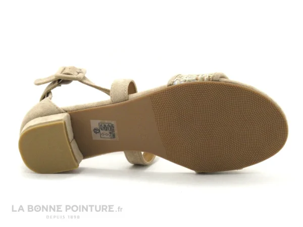 pas cher en vente The Divine Factory QL4640 Beige – Sandale Avec Contrefort 6